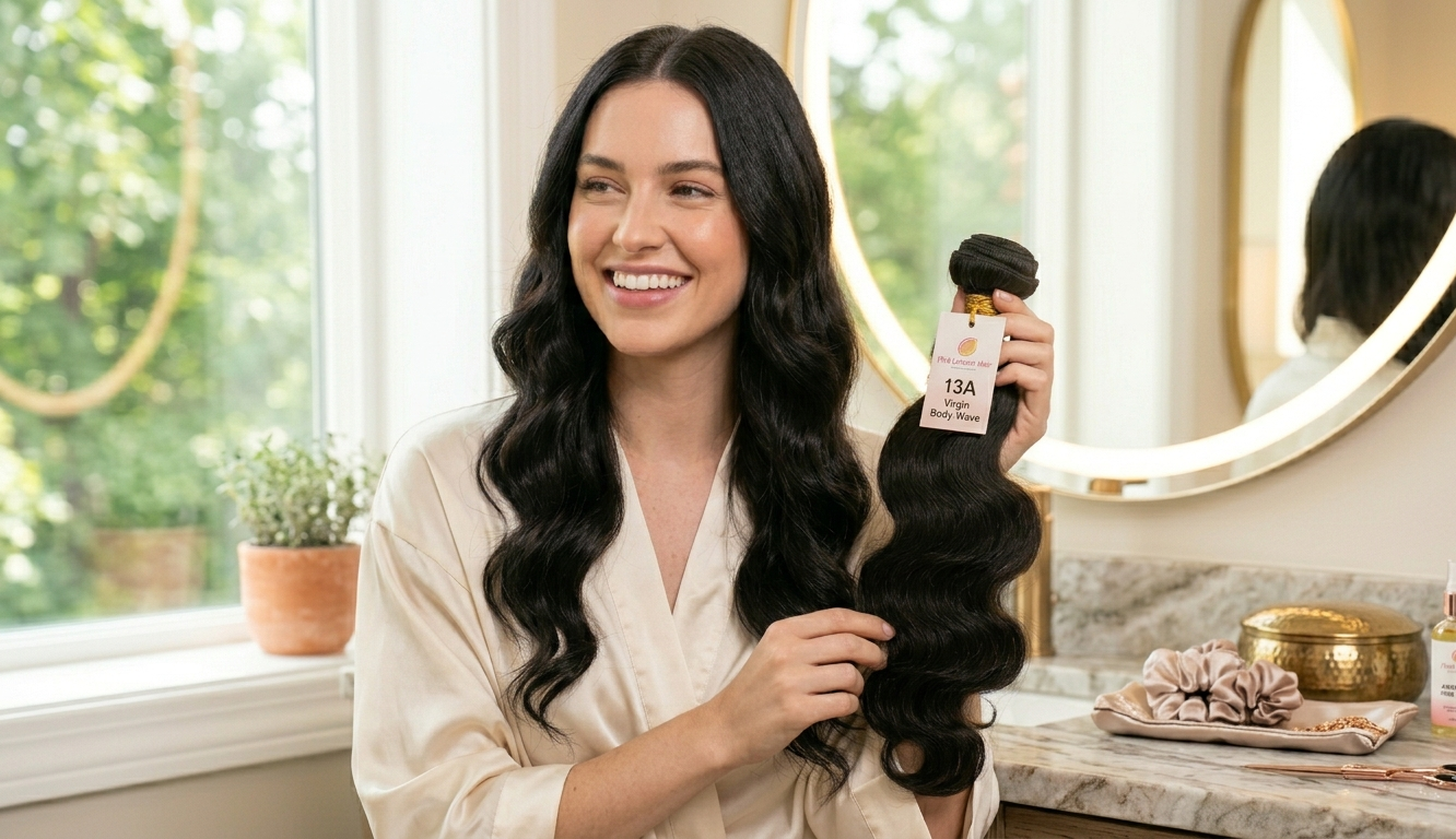 Pink Lemon Hair body wave bundles branded lifestyle