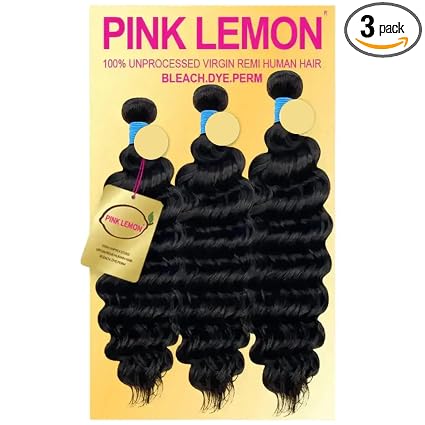 Pink Lemon Deep Wave 14 to 18 inch bundles