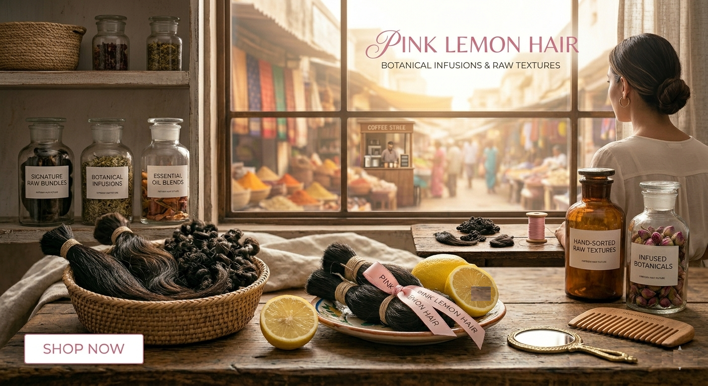 Close-up of Pink Lemon Hair virgin human hair texture showing soft, aligned cuticles